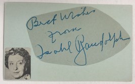 Isabel Randolph (d. 1973) Signed Autographed Vintage 3x5 Index Card - £23.59 GBP