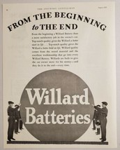 1928 Print Ad Willard Batteries for Cars Top Notch Quality Mechanics in ... - £10.06 GBP