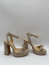 Alexandre Birman Clarita Curve 120 Suede Platform Sandal Beige Size 37 - £166.36 GBP