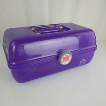 Caboodles Open to Possibilities Cosmetic Case Make Up Mirror Purple Glitter - $29.69