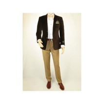 Men's Velvet Blazer Sport Coat Two Button Side Vents GEORGIO COSANI 491 Brown image 2