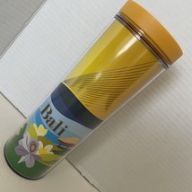 Starbucks Bali Tumbler 16 oz Yellow Acrylic For Coffee Hot Beverages Flowers Lid - £23.49 GBP