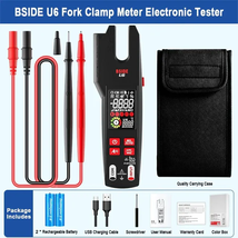 U6 Digital Clamp Meter Fork Professional 600A Ammeter Pliers T-RMS DC AC... - £91.38 GBP