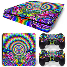 For PS4 Slim Skin Console &amp; 2 Controllers Neon Portal Decal Vinyl Wrap - $14.97