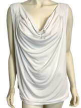 Calvin Klein Women&#39;s Draped Neckline Sleeveless Knit Top White 3X NWT - £22.84 GBP