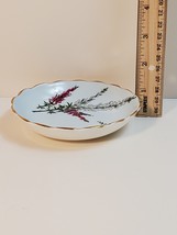 Vintage Highland Heather small floral/ gold trimmed edge dish - £12.57 GBP