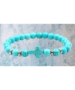 Turquoise Bead Cross Bracelet Set of 10 for Group - $931.15 MXN