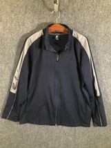 Starter Activewear Sweatshirt Men&#39;s Size Large (42-44) Blue Full Zip Long Sleeve - £10.06 GBP