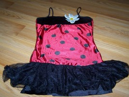 Juniors Size Small 3-5 Ladybug Lady Bug Halloween Costume Top Red Black Dots - £14.61 GBP