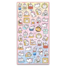 CUTE UNICORN STICKERS Fun Animal Sticker Sheet Kawaii Kids Craft Scrapbo... - £3.13 GBP