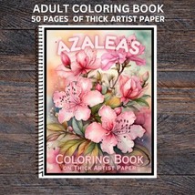 Azaleas - Spiral Bound Adult Coloring Book - Thick Artist Paper - 50 pages - £17.99 GBP