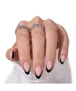 BTArtbox French Tip Press On Nails Almond - Black Press on Nails Short, ... - $14.97