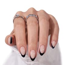 BTArtbox French Tip Press On Nails Almond - Black Press on Nails Short, ... - $273.23 MXN