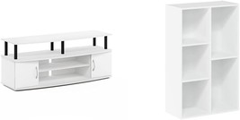 Furinno Jaya Entertainment Center Stand Unit/Tv Desk For Up To 55, Cube, White. - £99.06 GBP