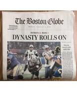 New England Patriots Super Bowl LIII ‘Dynasty Rolls On’ Boston Globe New... - $26.53 CAD