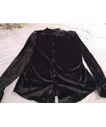 Asos Design Skinny Velvet Shirt in Charcoal Men’s Size XXL - $25.08 CAD