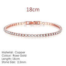 Fashion Multicolor Tennis Bracelet for Women 2.5/3/4/5mm Zirconia Charm Designer - £11.40 GBP