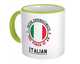 Italy : Gift Mug Flag Never Underestimate The Power Italian Expat Country - £12.68 GBP