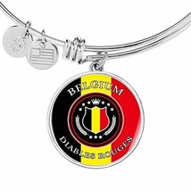 Express Your Love Gifts Belgium Diables Rouges Futbol/Soccer Circle Stainless St - £24.49 GBP