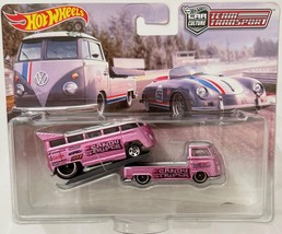 CUSTOM Made VW Bus Hot Wheels Team Transport Candy Striper Series w/ RR - $166.21