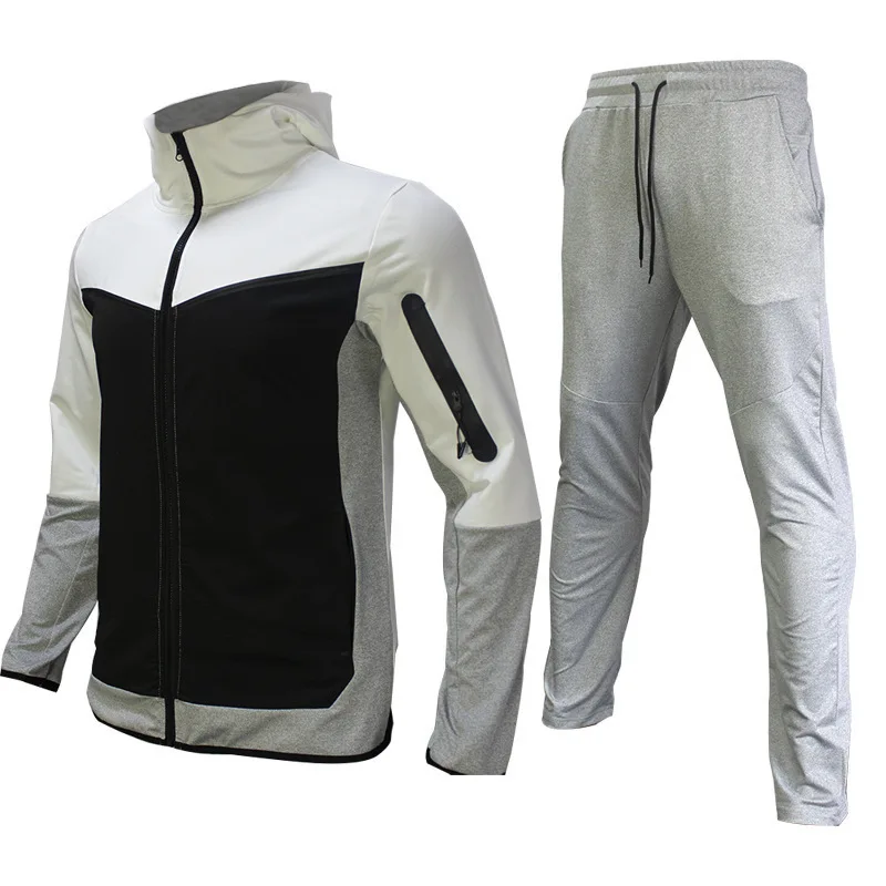 Men&#39;s Spring Sweatsuit Tech Fleece Hoodie Cotton Stretch Training Wear Top Quali - £125.97 GBP