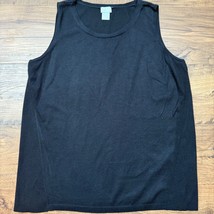 Chico&#39;s Soft Essentials Black Tank Top Womens 2 Large Sweater Casual Basic - €14,12 EUR