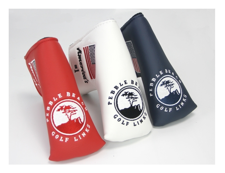 Golf Club Putter Blade Head Cover America&#39;s #1 Flag Pebble Beach Cartoon... - $14.90