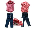 VINTAGE MATTEL BARBIE #967 PICNIC SET BLUE JEANS BODY BLOUSE 1959 - $43.56