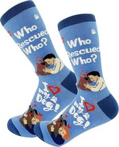 Happy Tails Who Rescued Who Socks Pet Lovers Soft Socks One Size Fit Most - $12.82