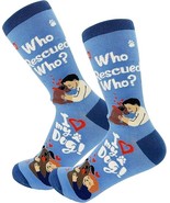 Happy Tails Who Rescued Who Socks Pet Lovers Soft Socks One Size Fit Most - €10,99 EUR