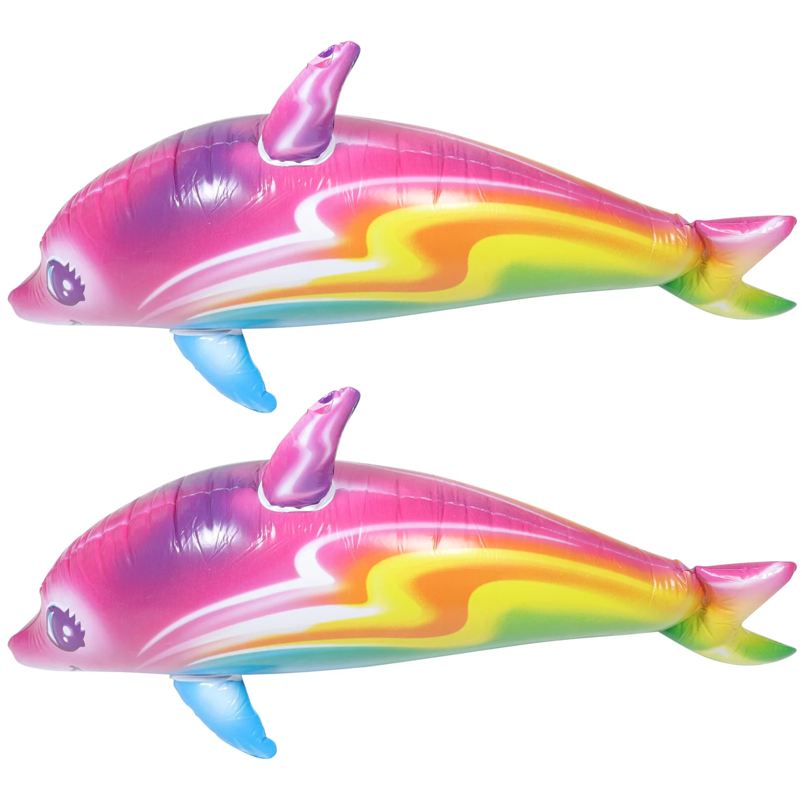 2 Pcs Inflatable Dolphin Toy Big Kids Educational Ballons Multicolor Giant for - £10.41 GBP