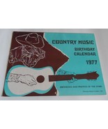 Country Music Birthday Calendar Vintage 1973 and 77 Freddie Hart Ferlin ... - $14.95