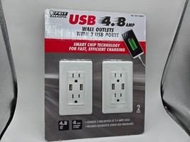Feit Electric 2-Pack Tamper Resistant Wall Outlet 120V, with 2 USB Ports... - £7.87 GBP