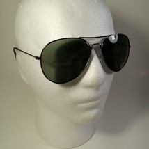 Stylle Aviator Sunglasses, Black Chrome metal frame, 57-14-135 Model 6002 - £14.15 GBP