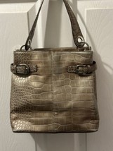 Tommy Hilifiger Hand Bag Tan With Textured Outside, Purse Very Clean Decorative - £6.90 GBP