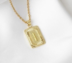 100% Pure 925 Sterling Silver Letter &quot;I&quot; Charm Pendant 14k Yellow Gold Plated - £111.90 GBP