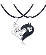 Exquisite Fashion Stainless Steel Love Couple Matching Necklace Valentin... - $125.26 MXN