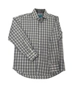 Christian Aujard Paris Button Down Shirt Gray Stripe Long Sleeve Men Siz... - $12.86