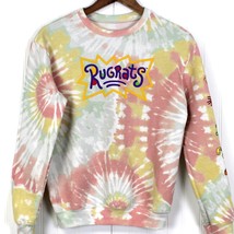 Nickelodeon Rugrats Womens XS Sweatshirt Tie Dye Oversized Cartoon Paste... - $18.29