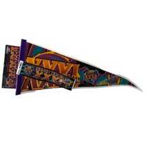 VTG NFL Super Bowl XXXI 1997 Logo Football Pennant New Orleans w/ Sticker - £31.25 GBP