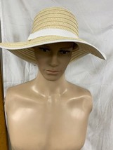 Panama Jack Women&#39;s Paper Braid Sun Hat White One Size Brand New - £21.92 GBP