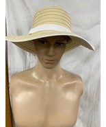 PANAMA JACK WOMEN&#39;S PAPER BRAID SUN HAT WHITE ONE SIZE BRAND NEW - $27.99