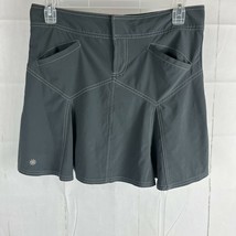 Athleta A Line Flair Mini Skirt Women&#39;s Size 10 Charcoal Gray Pockets Stretch  - £5.50 GBP