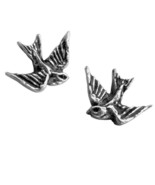 Alchemy Gothic Macabre Swallow Rockabilly Tattoo Stud Post Earrings Pair... - $17.95