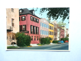 Vintage Rainbow Row, Charleston, South Carolina,  Postcard - £3.38 GBP