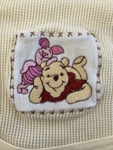 Disney Yellow Waffle Weave Lovey Thermal Baby Blanket Winnie The Pooh Cotton - £34.27 GBP