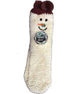 Snowman Pom Pom Socks Cream Burgundy Green - $11.79 CAD
