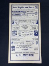 A.H. Mester General Merch &quot;Your Neighborhood Grocer&quot; Mainland, Pa Est 1934 Ad A - $11.88