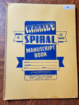 Vintage Warners Number 4 Spiral Manuscript Book Chart Book Publishing Ch... - £19.73 GBP