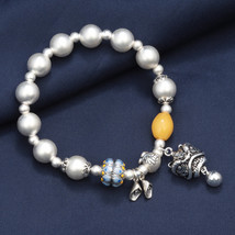 S925 Sterling Silver Lion Dance Beading Bracelet,Gift For Her,Birthday Gift - £58.52 GBP